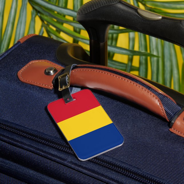 Romania flag luggage tag (Front Insitu 1)