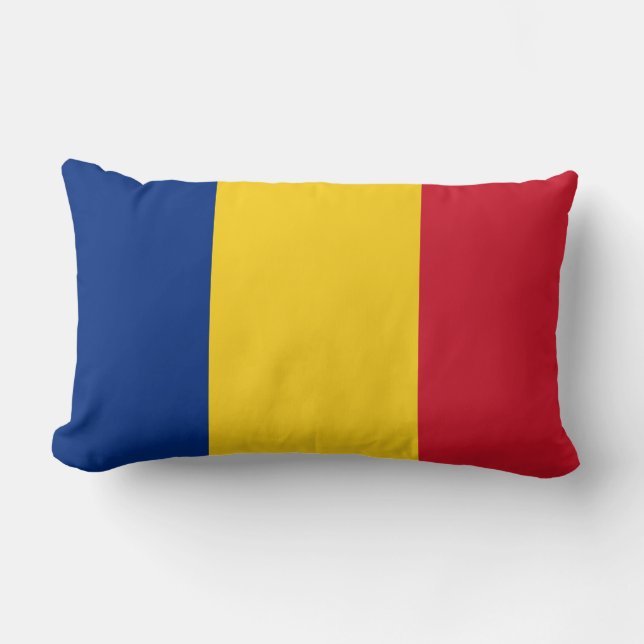 Romania Flag Lumbar Pillow (Front)