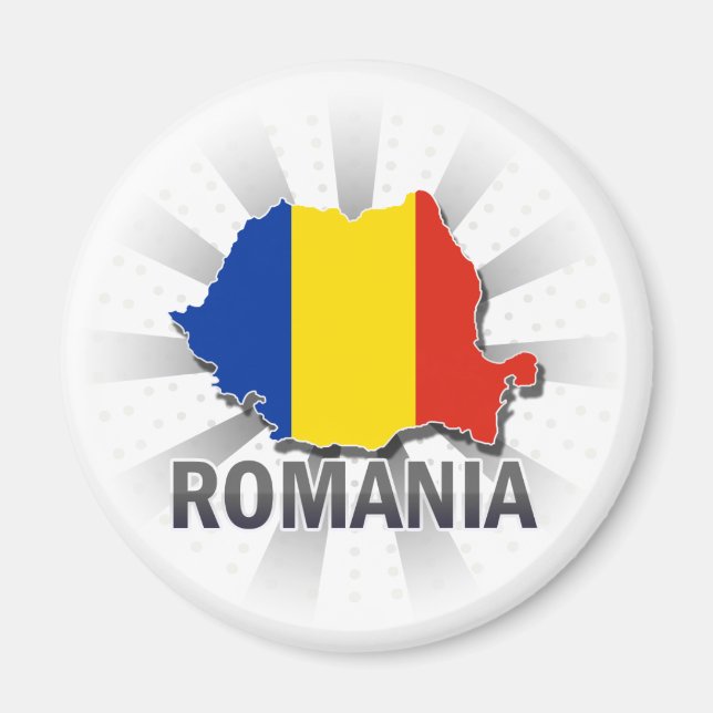 Romania Flag Map 2.0 Magnet (Front)