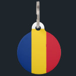 Romania Flag Pet Tag<br><div class="desc">Search "wowsmiley" for more products like this one.</div>
