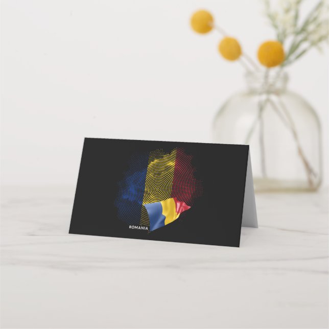Romania flag place card (Front)