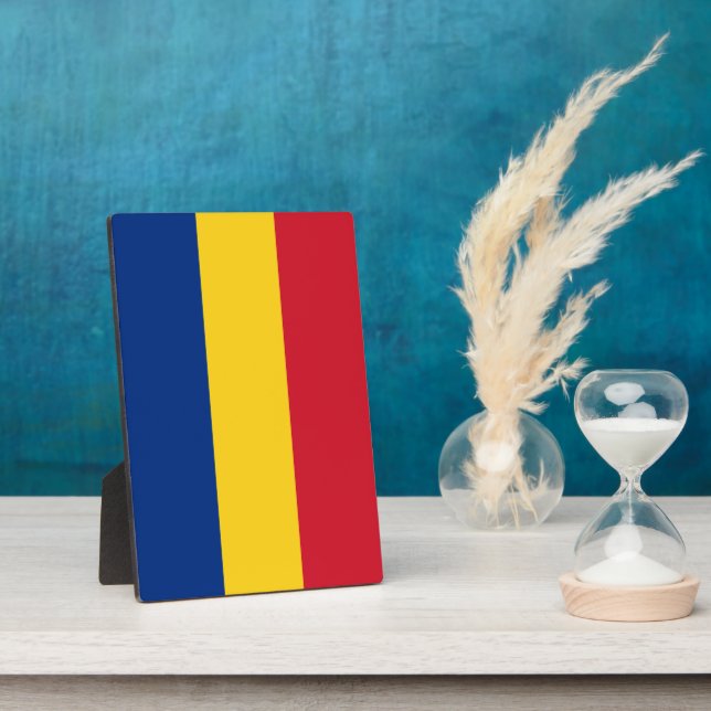 Romania flag plaque (Side)
