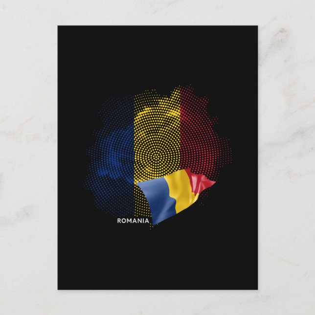 Romania flag postcard (Front)