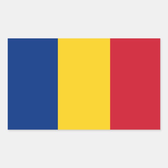 Romania Flag Rectangular Sticker (Front)