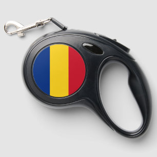 Romania flag retractable pet leash 