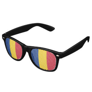 Romania flag retro sunglasses