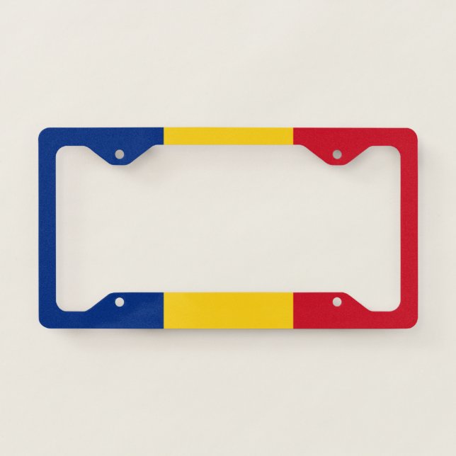 Romania Flag Romanian Patriotic License Plate Frame (Front)