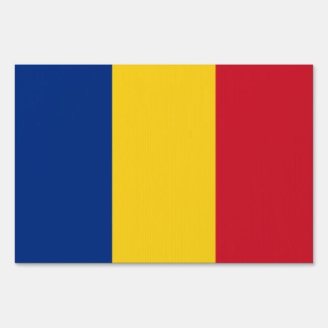 Romania Flag Romanian Patriotic Sign (Front)