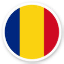 Romania Flag Round Sticker