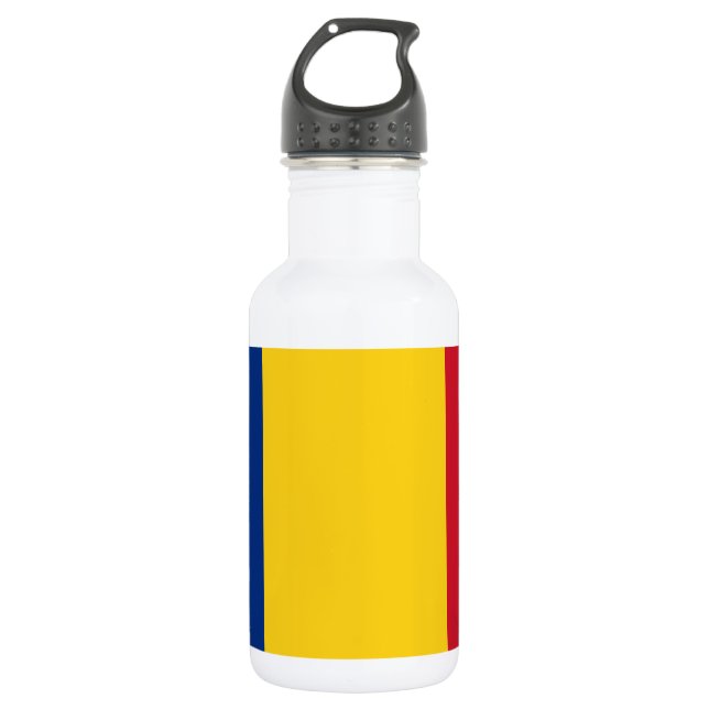 Romania Flag Stainless Steel Water Bottle (Front)