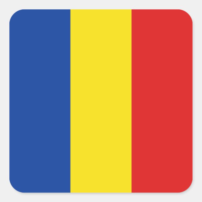 Romania Flag Sticker (Front)