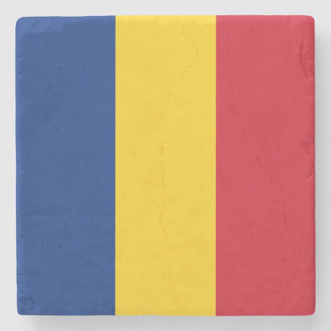 Romania Flag Stone Coaster (Front)