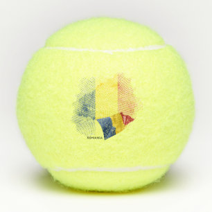 Romania flag tennis balls