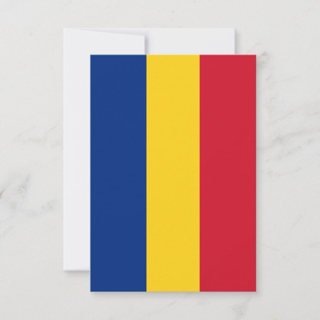 Romania flag thank you card (Front)