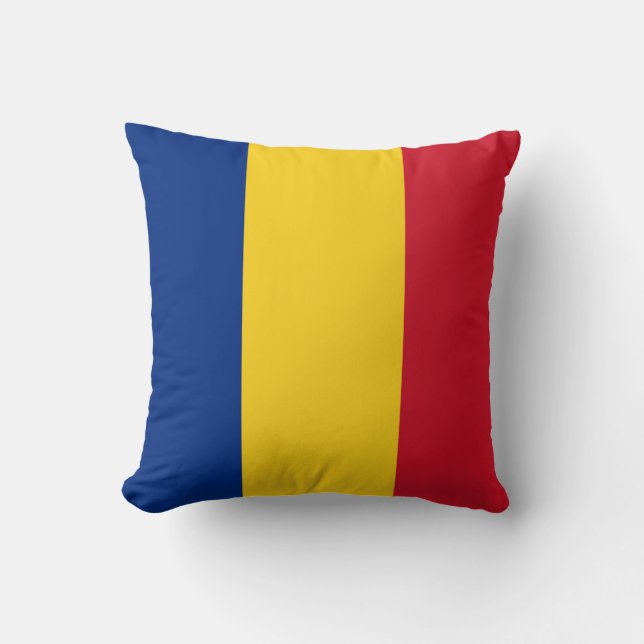 Romania Flag Throw Pillow (Front)