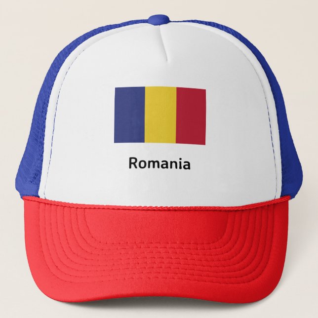 Romania Flag Trucker Hat (Front)