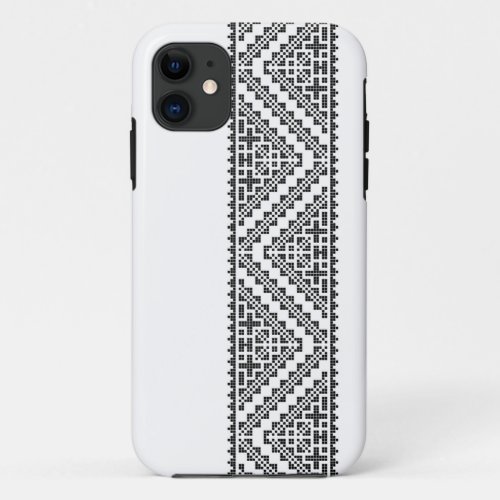 romania folk ethnic floral geometric motif costume iPhone 11 case