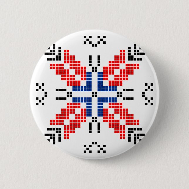 romania folk motif traditional symbol ethnic button (Front)
