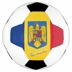 Romania Football & Romanian Flag / Sports Soccer Ball