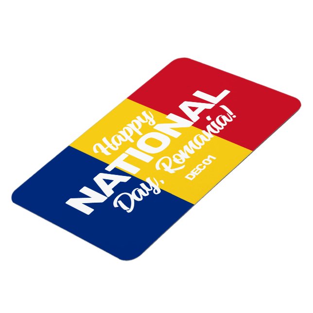 Romania Independence Day Romanian National Flag Magnet (Left Side)
