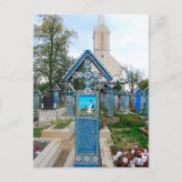 Romania, Marumures, Merry Cemetery, wood carving