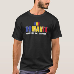 Romania No Winners Only Survivors Romania Rugby T-Shirt