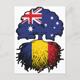 Romania Romanian Australian Australia Tree Roots Postcard