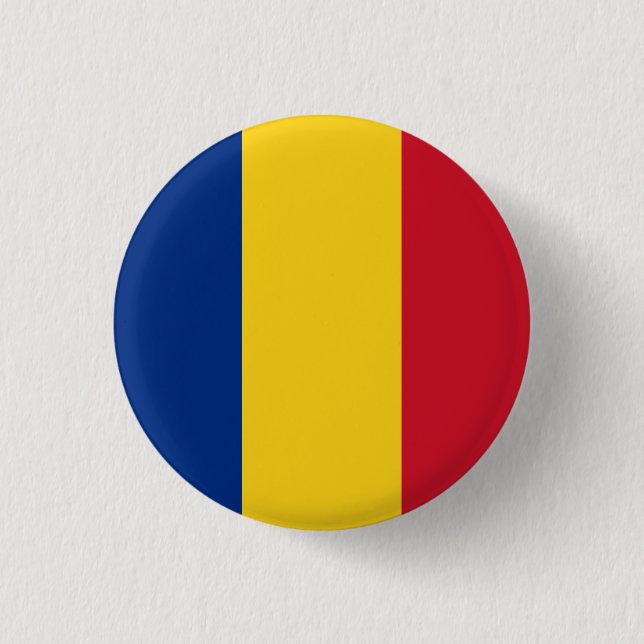 Romania (Romanian) Flag Button (Front)