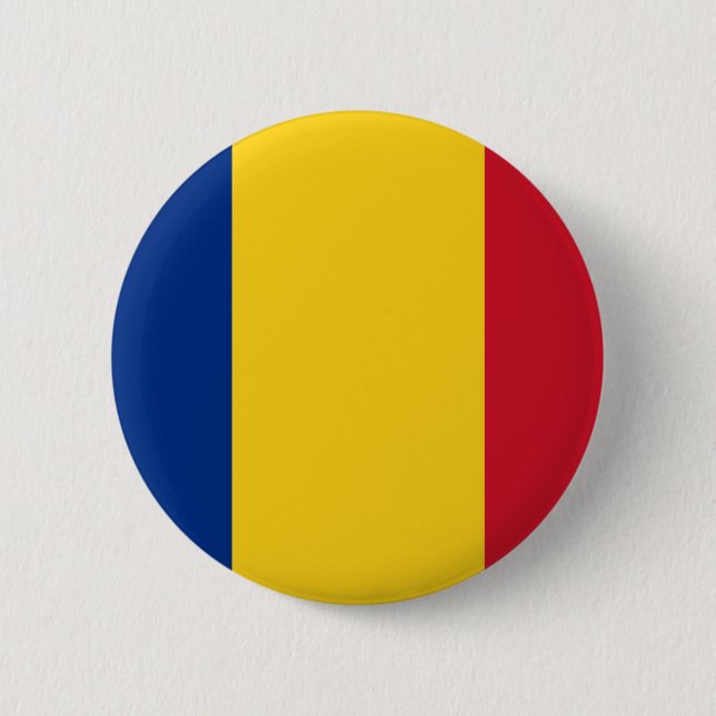 Romania - Romanian Flag - Drapelul României Button (Front)