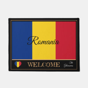 Romania & Romanian Flag house mats /sports Welcome
