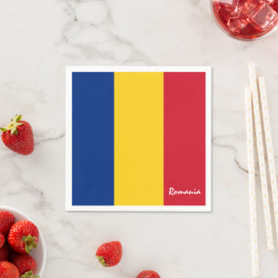 Romania & Romanian flag party fashion /sport fans Napkins