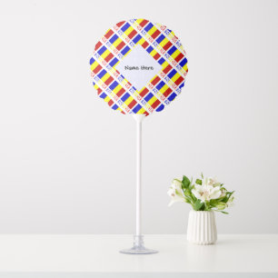 Romania Romanian Flag Tiled Personalized Name Balloon