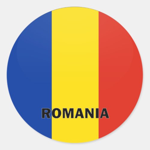 Romania Roundel quality Flag Classic Round Sticker