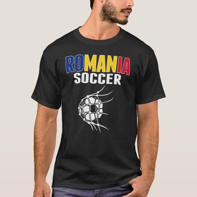 Romania Soccer Fans Jersey Support Romanian Footba T-Shirt (Front)