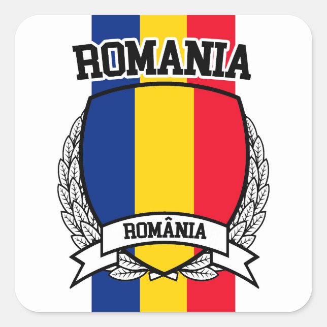 Romania Square Sticker (Front)
