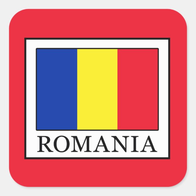 Romania Square Sticker (Front)