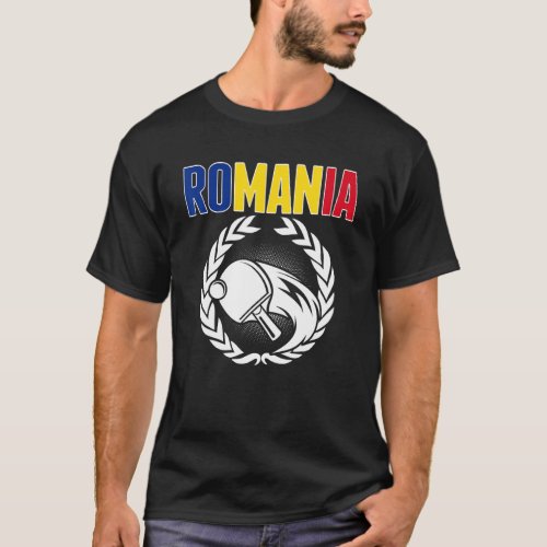 Romania Table Tennis     Romanian Ping Pong Suppor T_Shirt