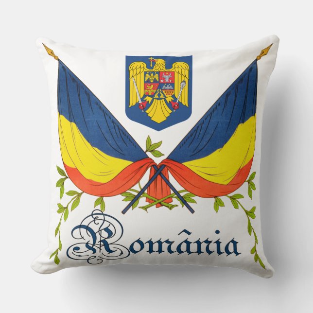 Romania Throw Pillow (Front)