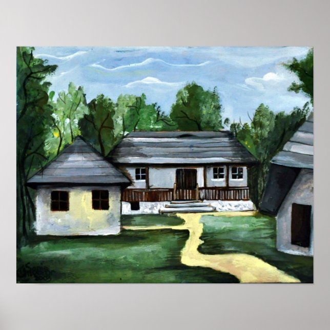 Romania Transylvanian  Rustic House Poster (Front)