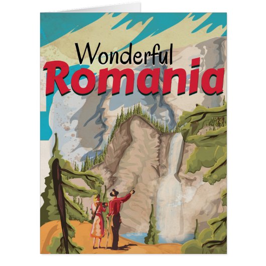 Romania Vintage Travel Poster Cards (Front)