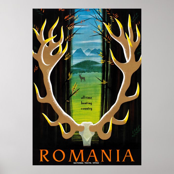 Romania Vintage Travel Poster Restored Zazzle Com