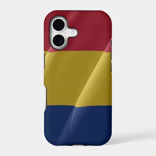 Romania Waving Flag - Iphone Case (Back)
