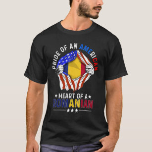 Romanian American America Pride Foreign Romania Fl T-Shirt