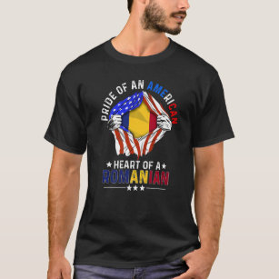 Romanian American America Pride Foreign Romania Fl T-Shirt