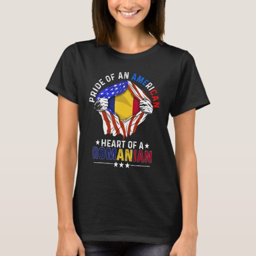 Romanian American America Pride Foreign Romania Fl T_Shirt