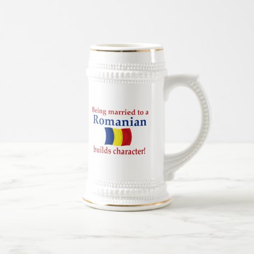 Romanian Builds Character Beer Stein