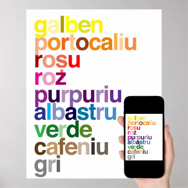 Romanian Colors Poster | Zazzle