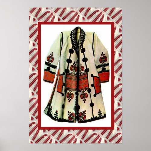 Romanian craft embroidered coat 1 poster