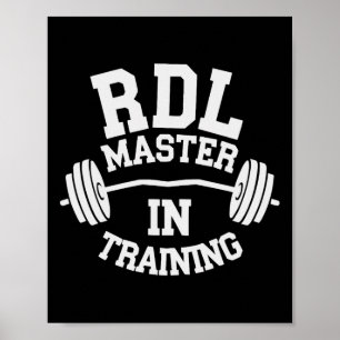 Romanian Deadlift Bodybuilding Fitness Workout Gym Poster