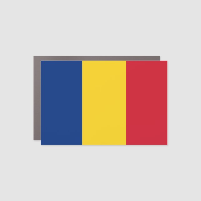 Romanian flag car magnet (Front)